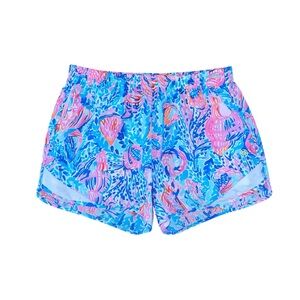 Lilly Pulitzer Shorts Women’s Size XXS Pink Blue Ocean Trail Luxletic 4" Running